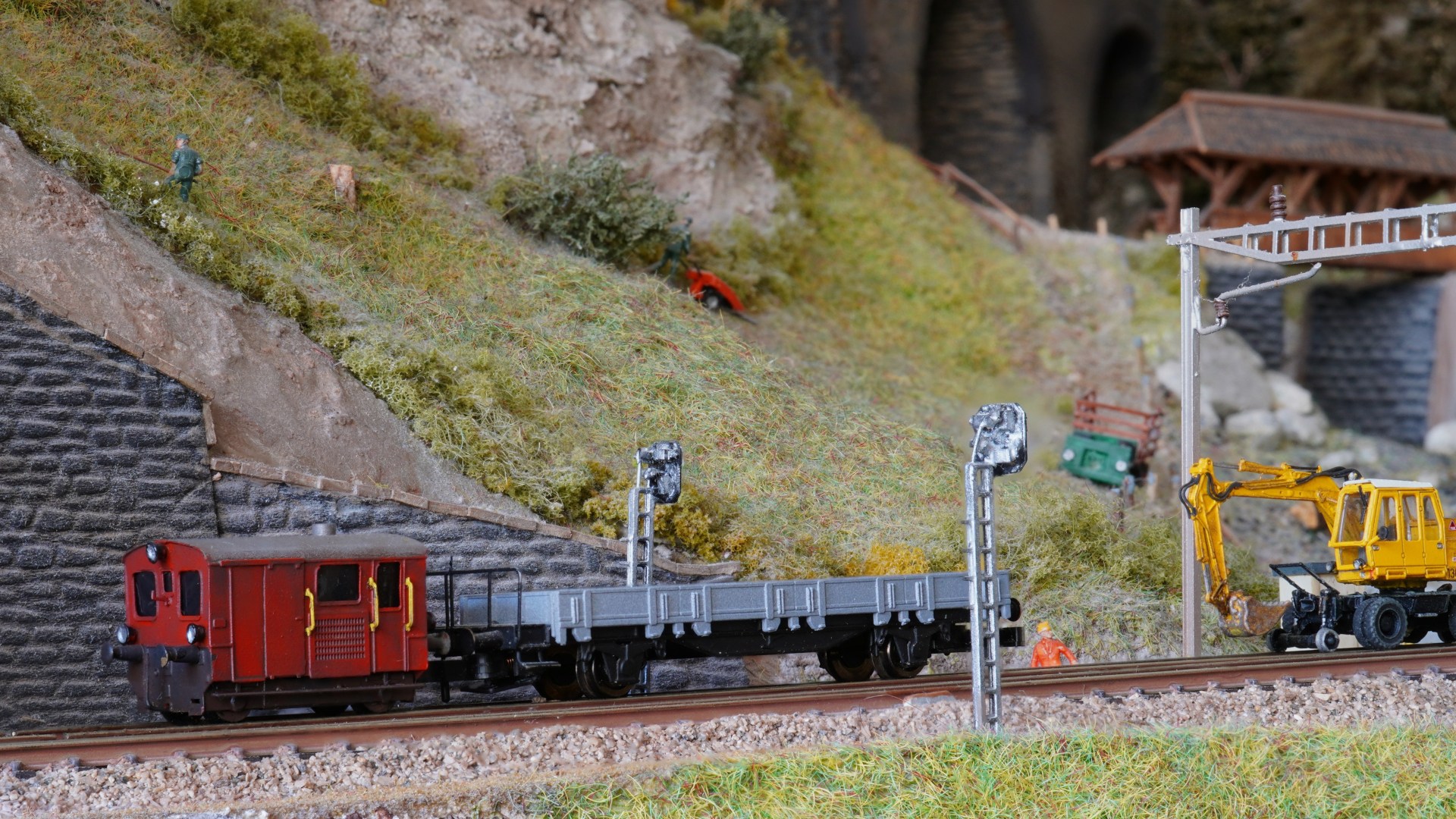 Bauarbeiten auf der Julierbahn